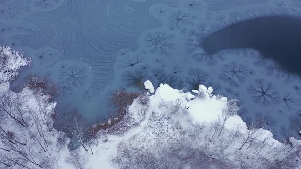 Patterns On Ice Near The Shore alt