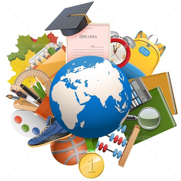 Vector Global Education Concept - Seasons/Holidays Conceptual