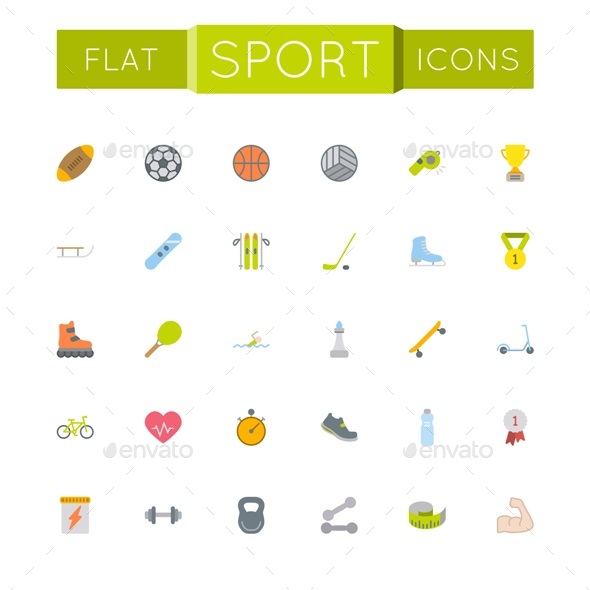 Vector Flat Sport Icons - Miscellaneous Icons