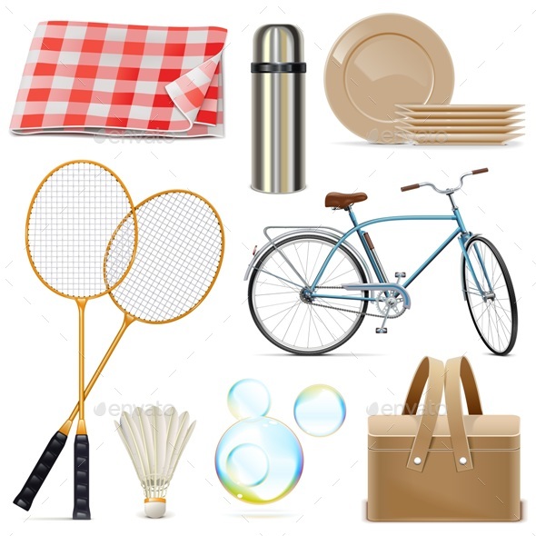Vector Picnic Icons - Sports/Activity Conceptual