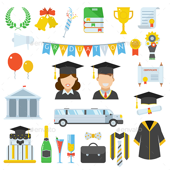 Graduation Day Vector Elements - Conceptual Vectors