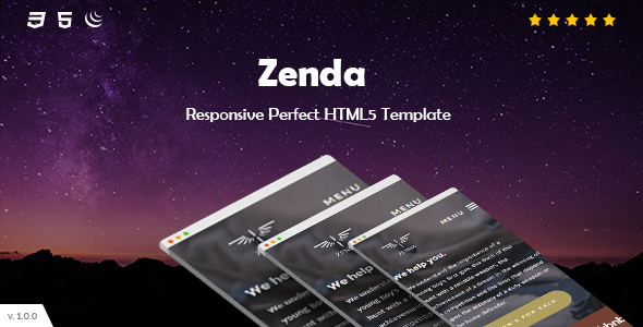 Zenda - Onepage Responsive  HTML Template