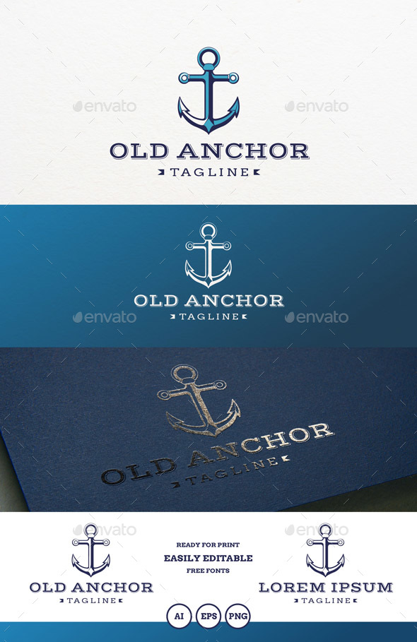 Old Anchor Logo - Objects Logo Templates