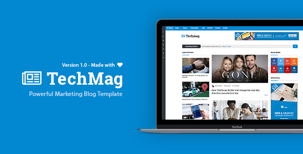 Excellent TechMag - News and Magazine BootStrap Template