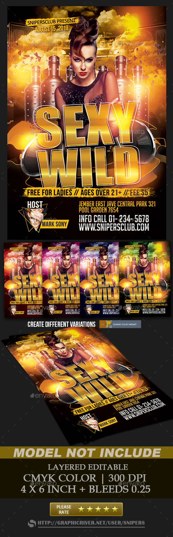 Sexy Wild - Events Flyers