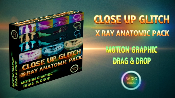 Closeup Glitch X Ray Anatomic pack