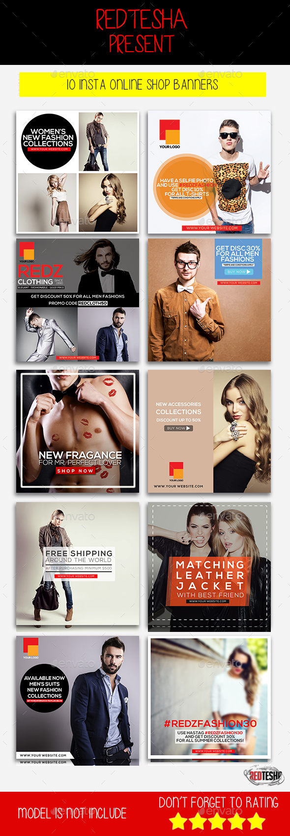 Instagram Fashion Banner #4 - Banners & Ads Web Elements
