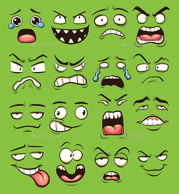 Cartoon Faces by memoangeles | GraphicRiver