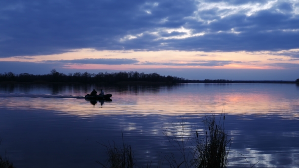 Fishing Boat At Night alt