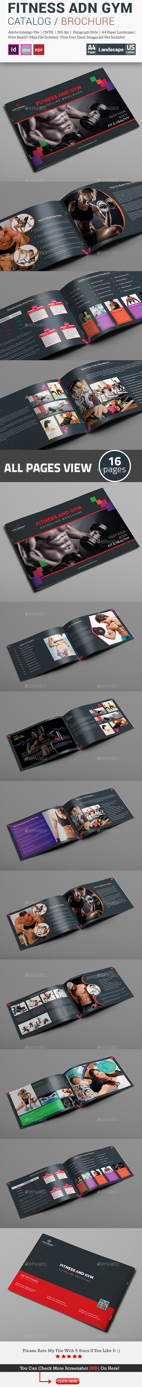 Fitness and Gym Guideline Brochure Template - Catalogs Brochures