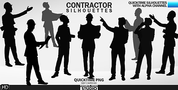 Contractor - 10 Male Silhouettes