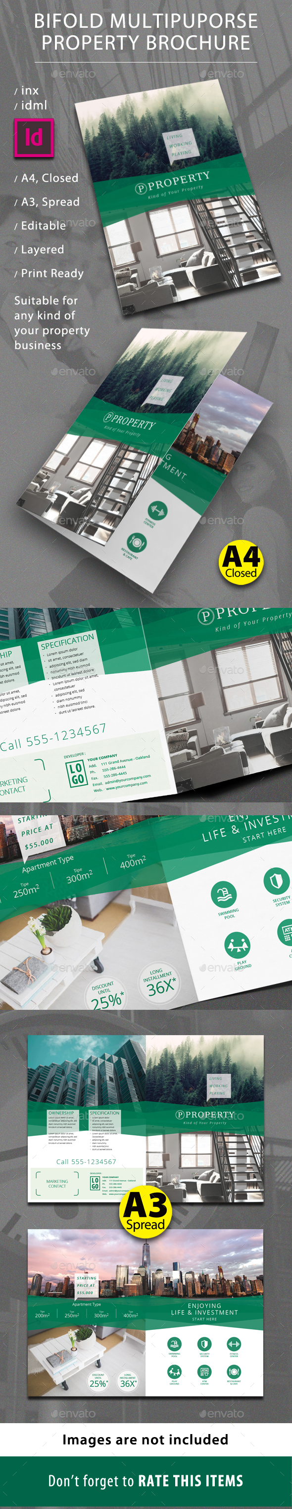 Bifold Property Brochure - Brochures Print Templates