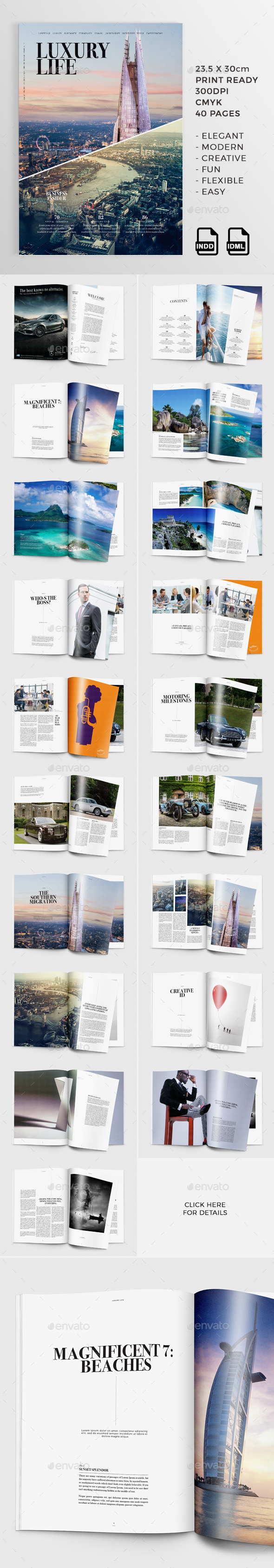 Luxury Life | 40 Pages Magazine - Magazines Print Templates
