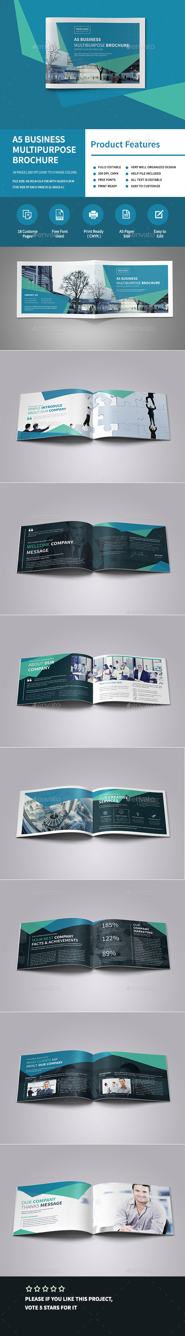 A5 Business Multipurpose Brochure - Corporate Brochures