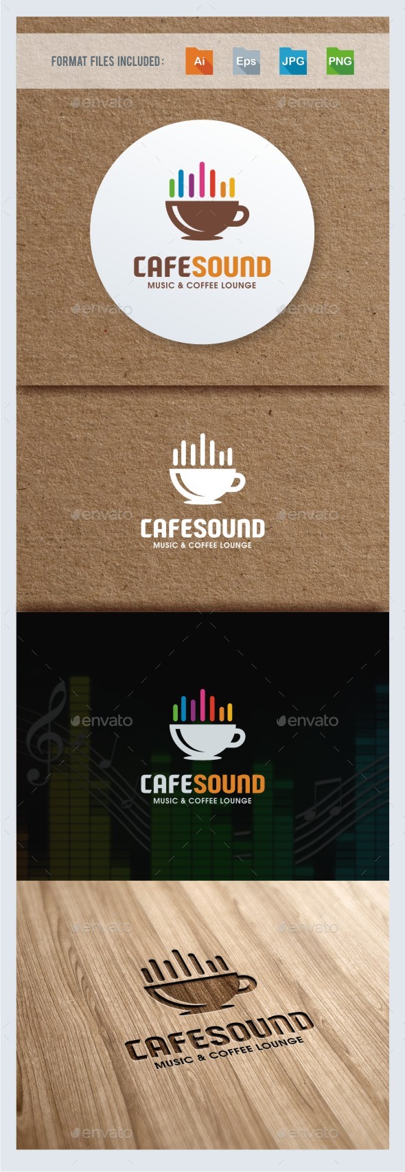 Cafe Sound Logo Template - Symbols Logo Templates