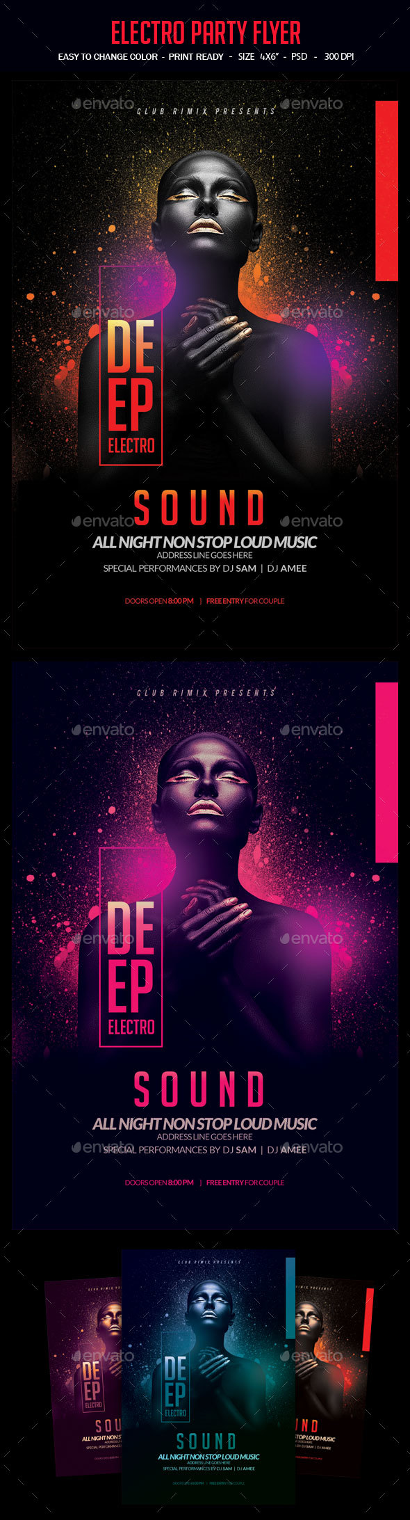 Electro Party Flyer - Clubs & Parties Events