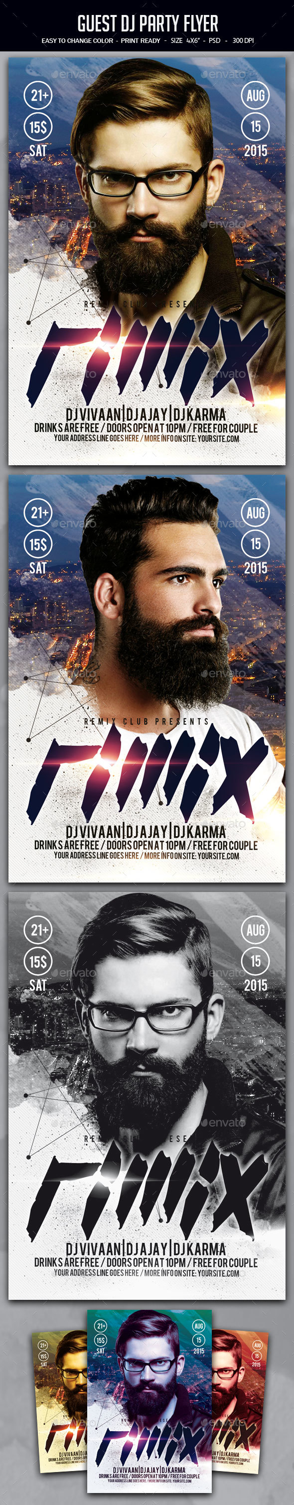Guest Dj Party Flyer - Clubs & Parties Events