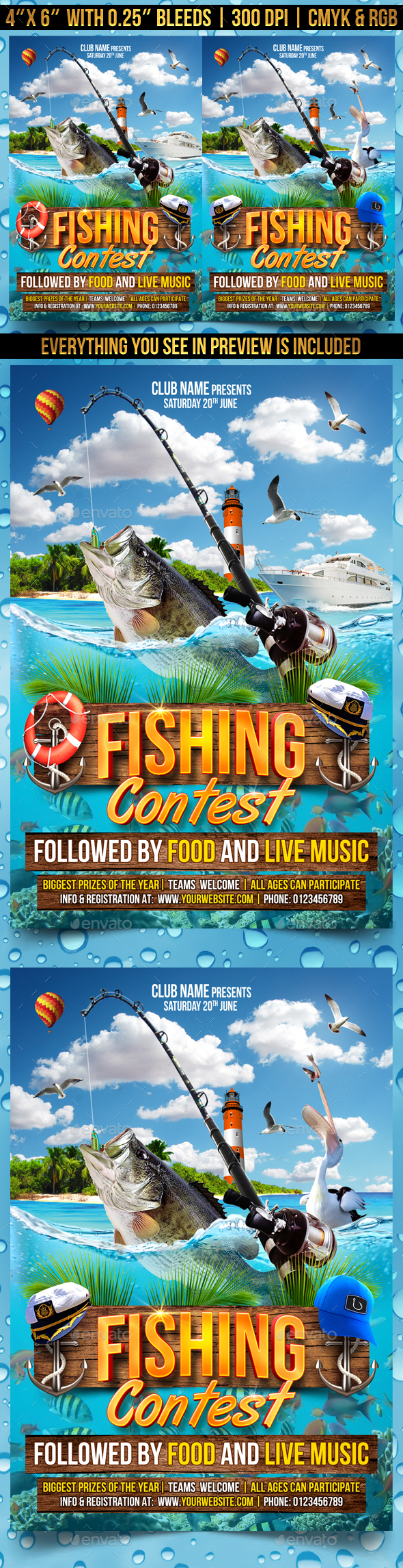 Fishing Contest Flyer Template For Fishing Tournament Flyer Template