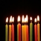Many Candles Rotating On Black Background - VideoHive Item for Sale