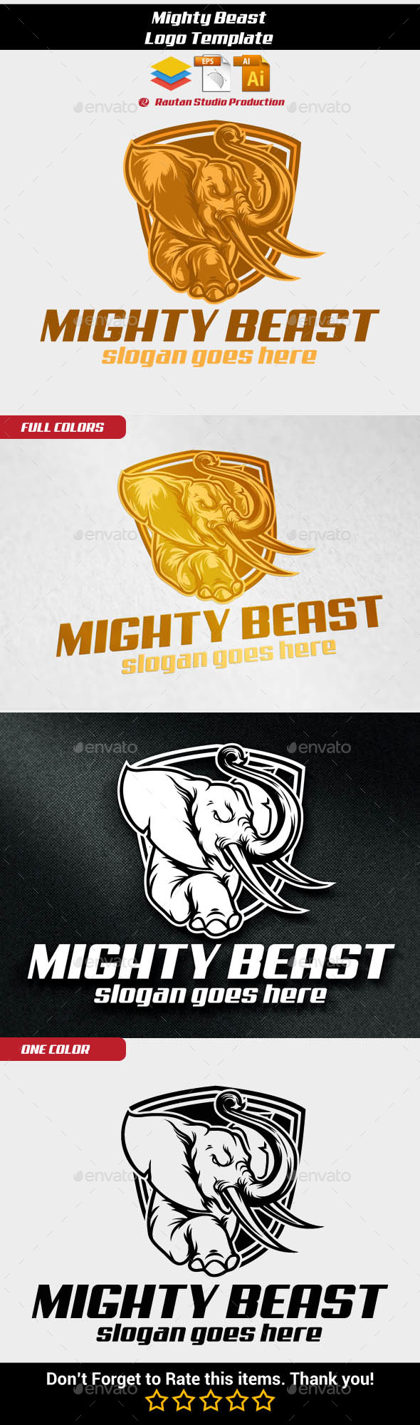 Mighty Beast - Animals Logo Templates