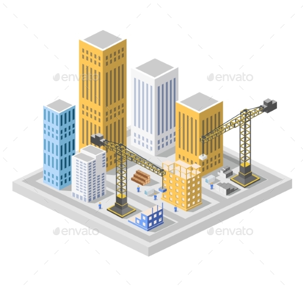 Industrial Construction Isometrics - Buildings Objects