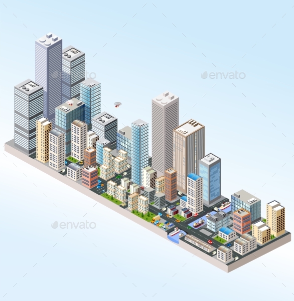 Isometric in a Big City - Buildings Objects