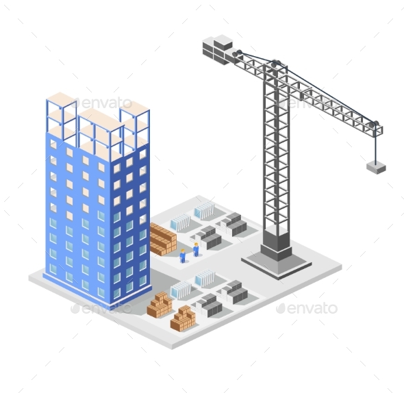 Industrial Construction Isometrics - Buildings Objects