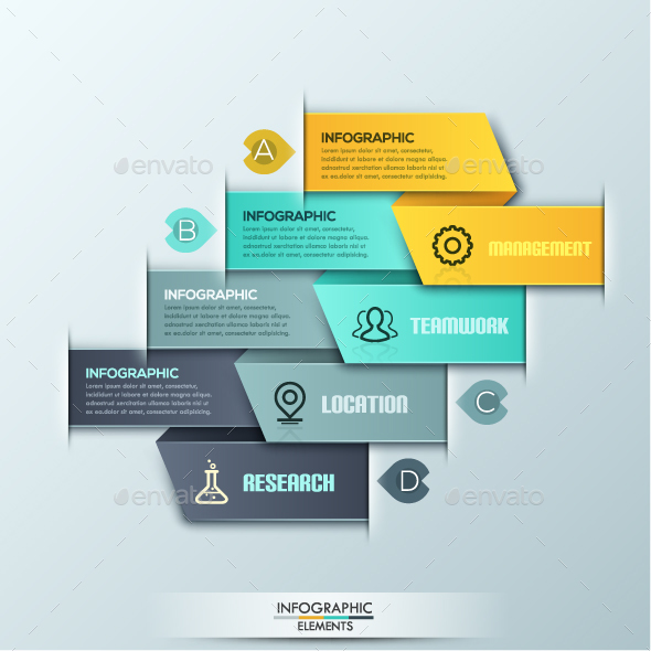 Modern Infographics Ribbon Template - Infographics