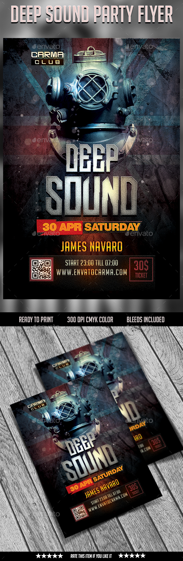 Deep Sound Party Flyer - Clubs & Parties Events