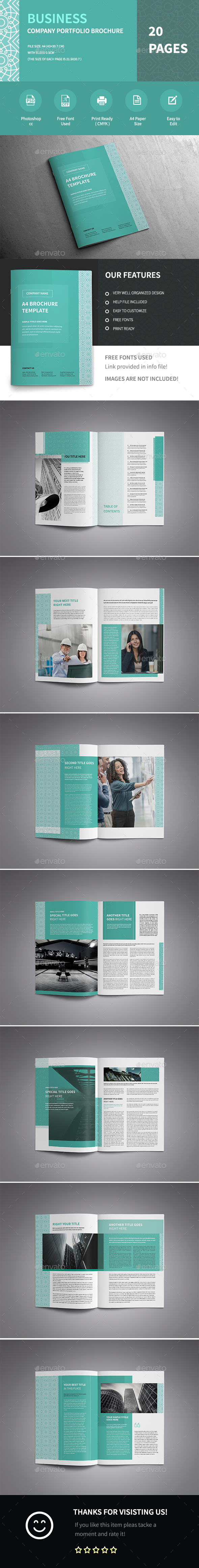 Modern A4 Corporate Business Brochure Template - Corporate Brochures