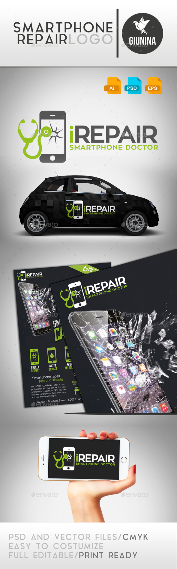 Smartphone Repair Logo Template - Logo Templates