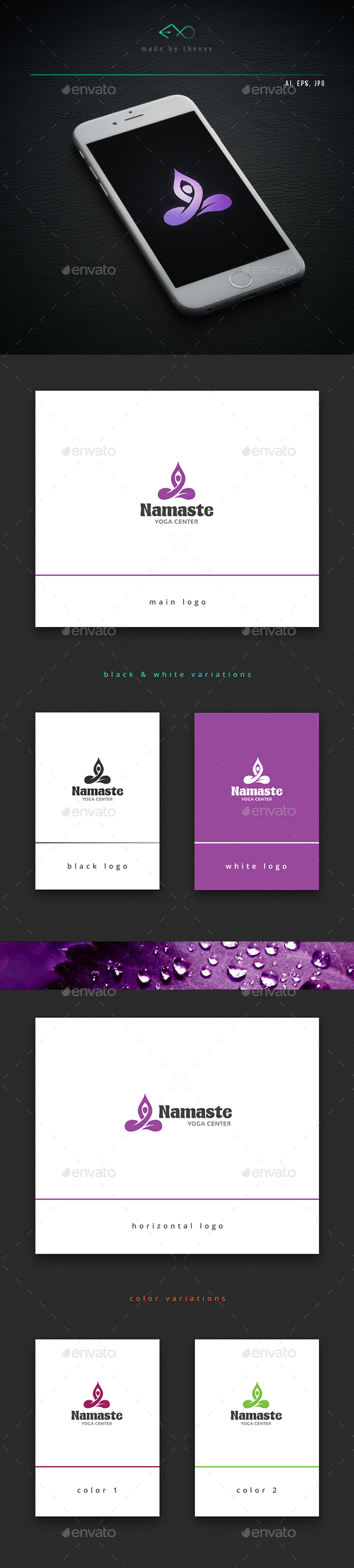 Namaste - Humans Logo Templates