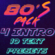 80's Logo Intro &amp; Text Presets Pack - VideoHive Item for Sale