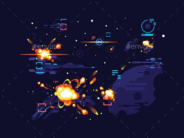 Battle Star Space - Miscellaneous Vectors