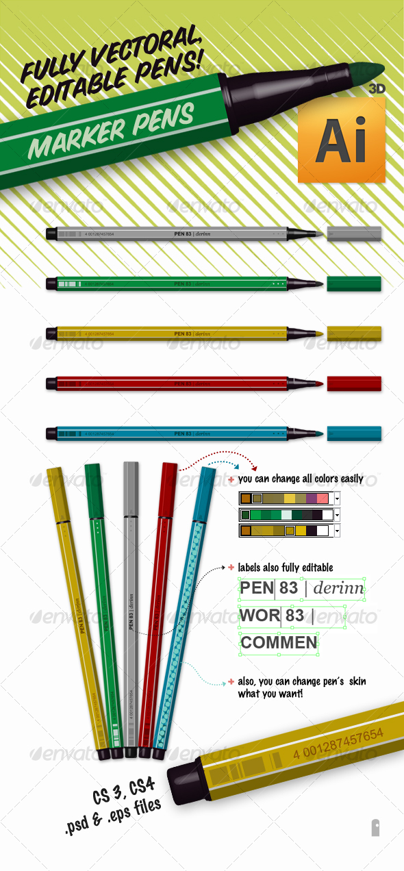 marker pen - Objects Vectors