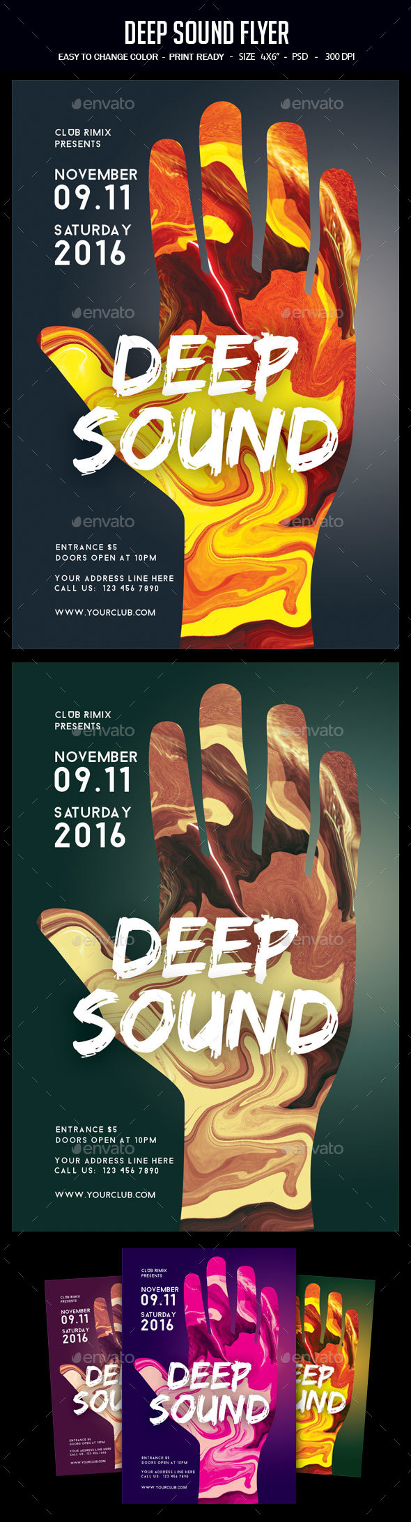 Deep Sound Flyer - Clubs & Parties Events