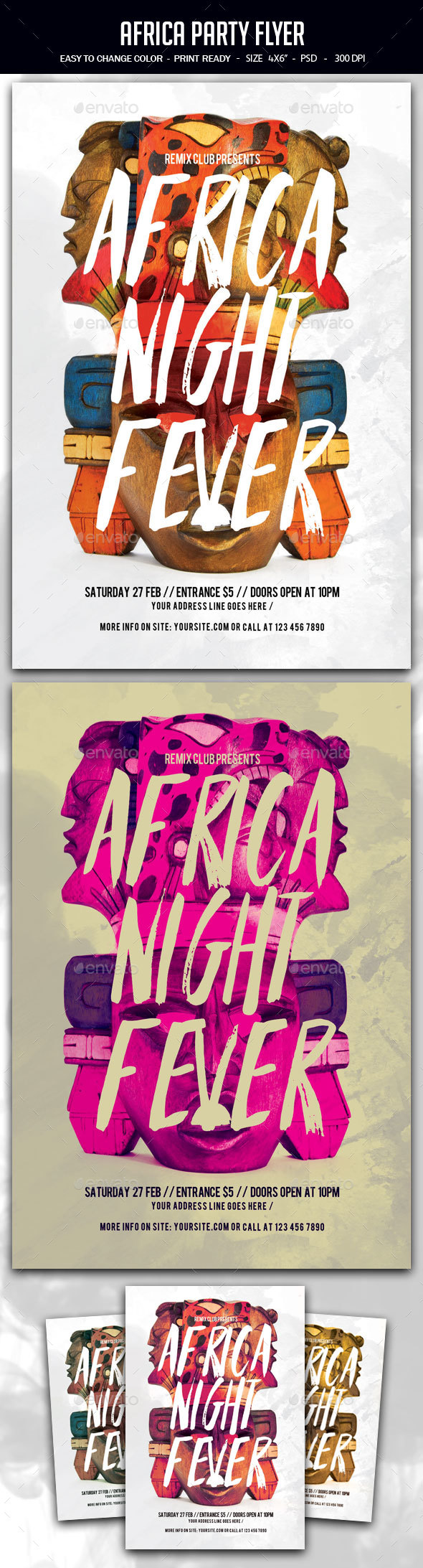Africa Party Flyer - Clubs & Parties Events