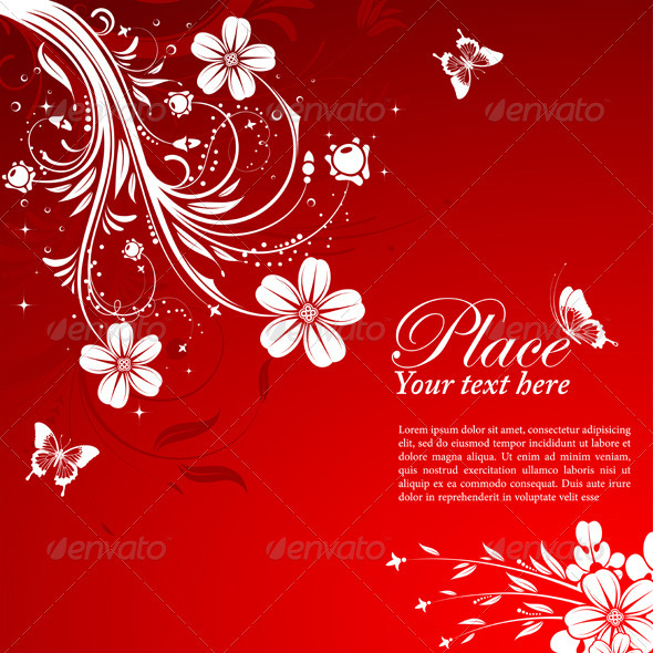 Floral background - Borders Decorative