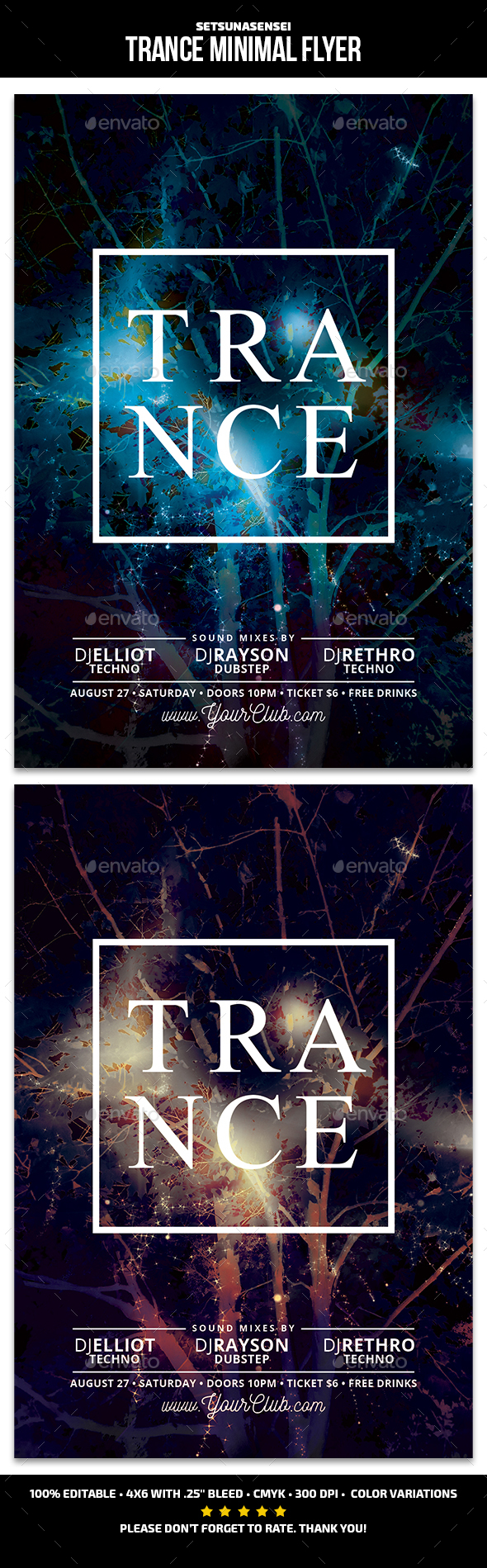 Trance Minimal Flyer - Clubs & Parties Events