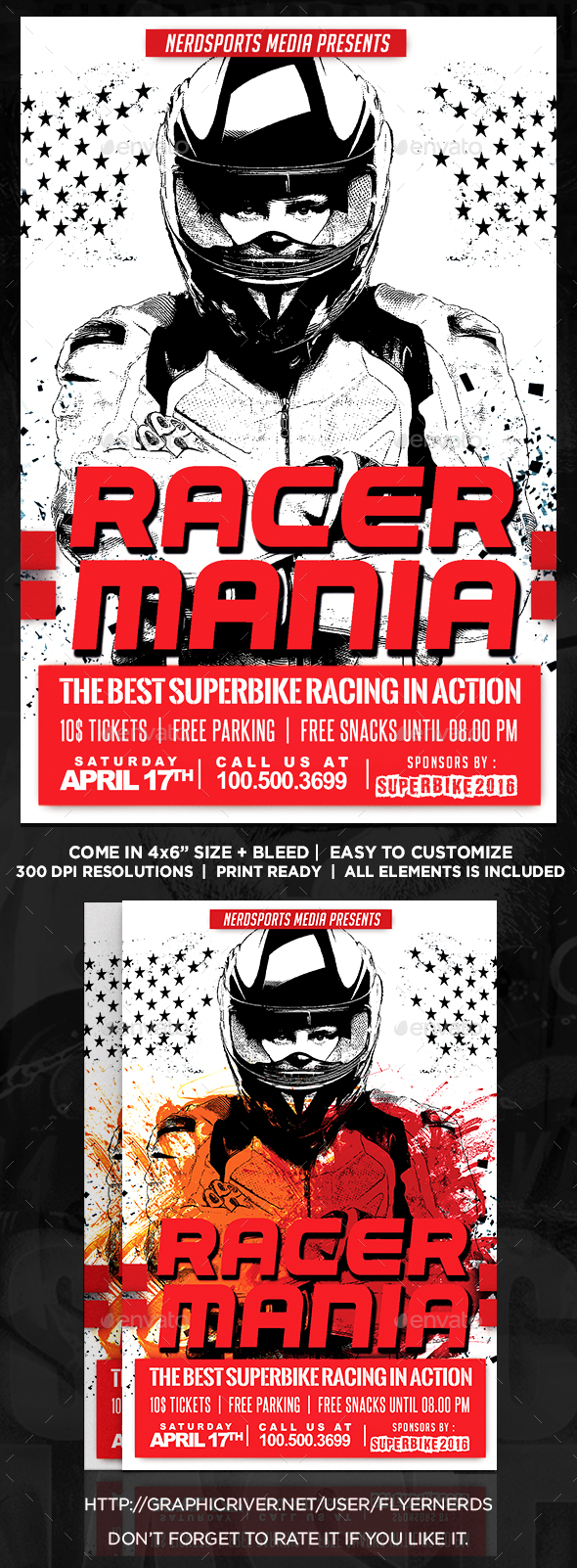 Racer Mania Sports Flyer. - Sports Events