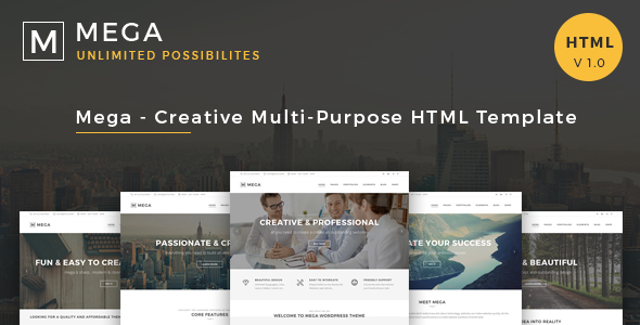 Mega - Creative Multi-Purpose HTML Template - Business Corporate