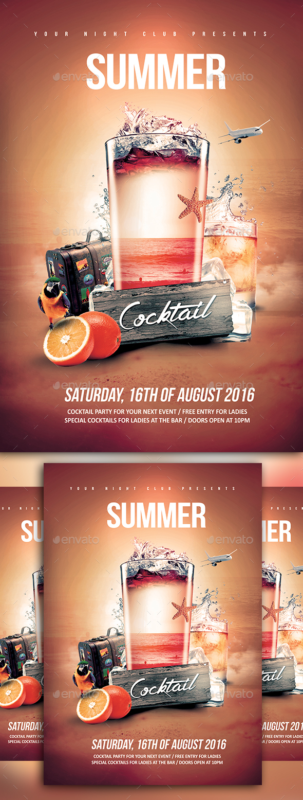 Summer Cocktail - Events Flyers