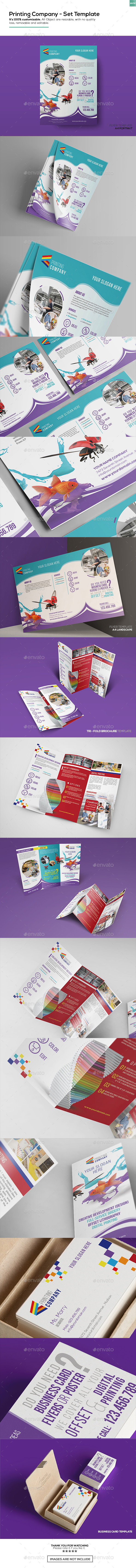 Printing Company - Set Template - Corporate Flyers