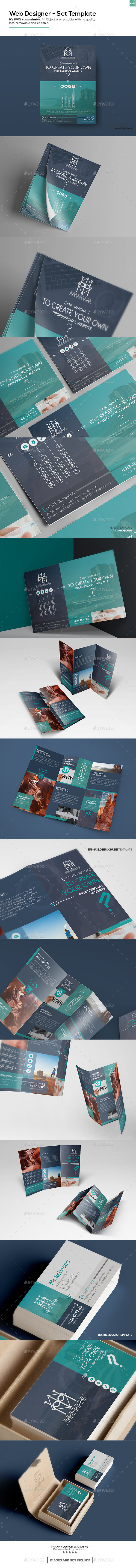 Web Designer – Set Template - Portfolio Brochures