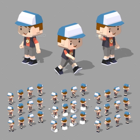 Low Poly Boy - People Characters
