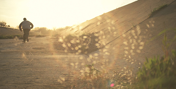 Backlight Skater Sunset