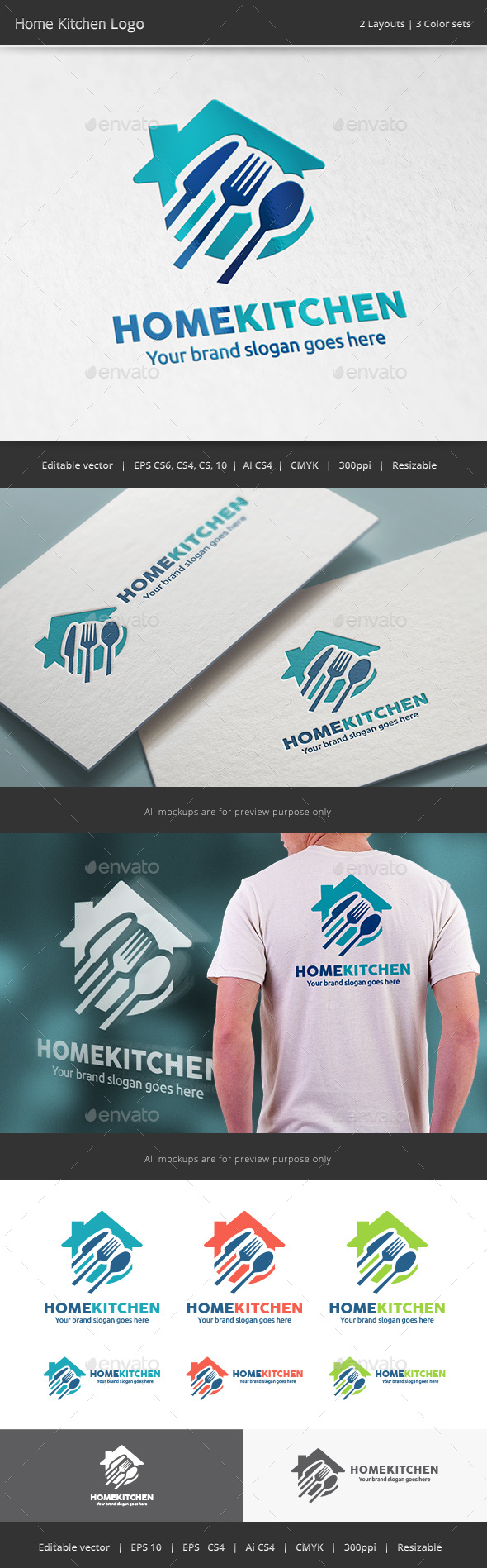 Home Kitchen Logo - Vector Abstract