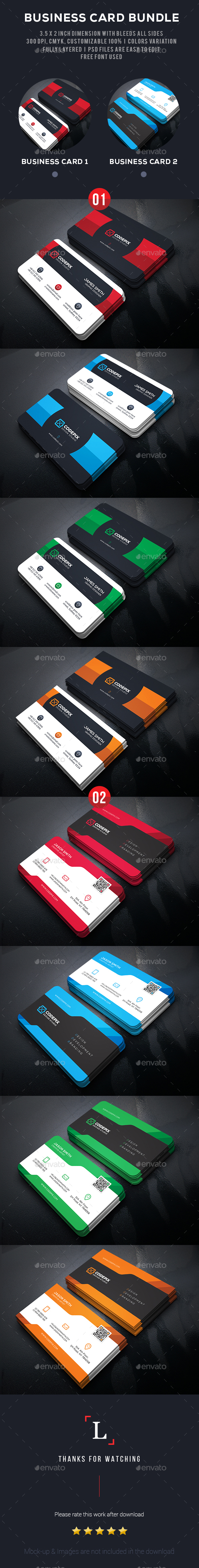 Shape Business Card Bundle - Business Cards Print Templates