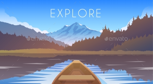 Sailing Boat. Mountain Landscape. - Landscapes Nature