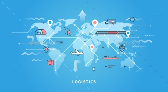 Web Banner Of Logistics - Travel Conceptual